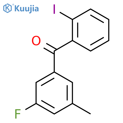 3'-Fluoro-2-iodo-5'-methylbenzophenone structure