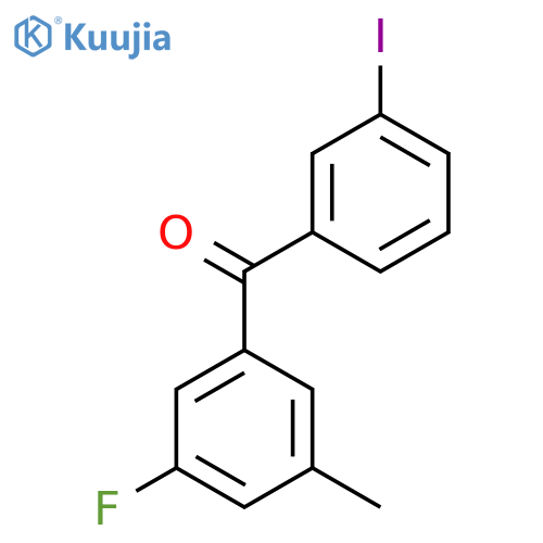 3'-Fluoro-3-iodo-5'-methylbenzophenone structure