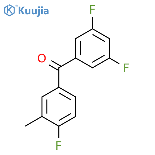 3,4',5-Trifluoro-3'-methylbenzophenone structure