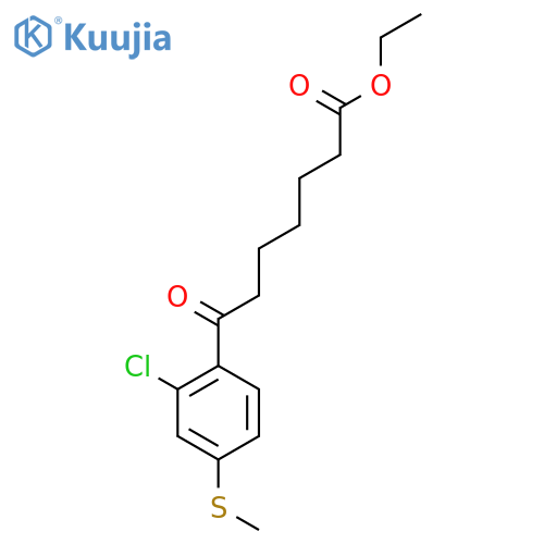 Ethyl 7-(2-Chloro-4-(methylthio)phenyl)-7-oxoheptanoate structure