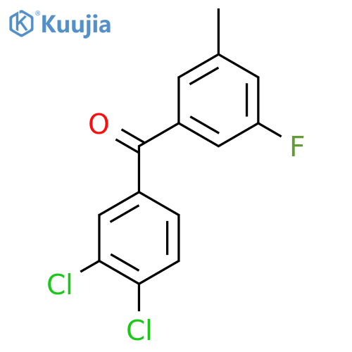 3,4-Dichloro-3'-fluoro-5'-methylbenzophenone structure