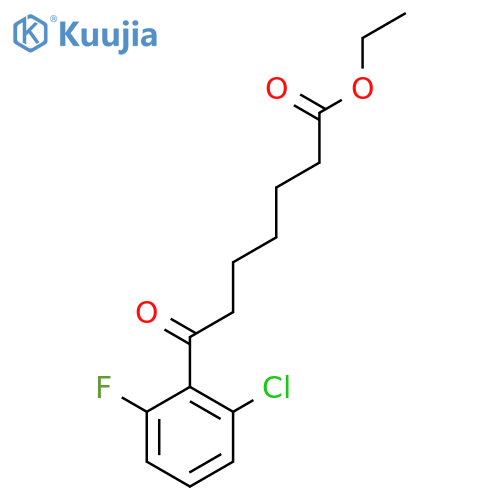Ethyl 7-(2-chloro-6-fluorophenyl)-7-oxoheptanoate structure