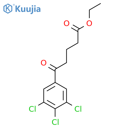 Ethyl 5-(3,4,5-trichlorophenyl)-5-oxovalerate structure