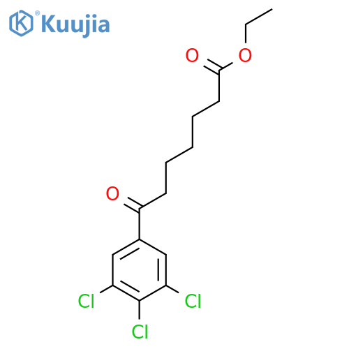 Ethyl 7-(3,4,5-trichlorophenyl)-7-oxoheptanoate structure