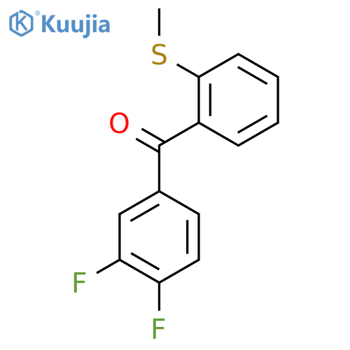 3,4-Difluoro-2'-(thiomethyl)benzophenone structure