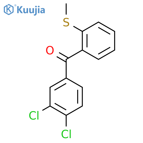 3,4-Dichloro-2'-(thiomethyl)benzophenone structure