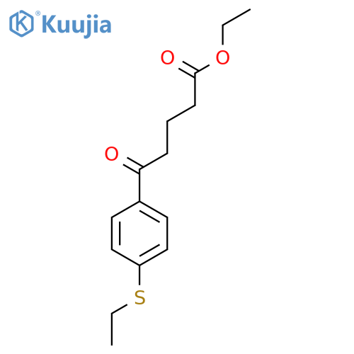 Ethyl 5-4-(ethylthio)phenyl-5-oxovalerate structure