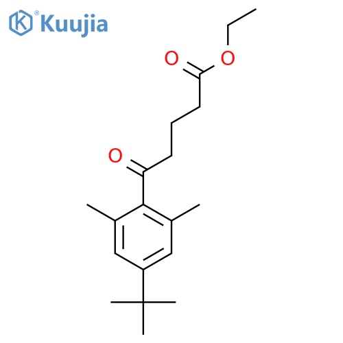 Ethyl 5-(4-tert-butyl-2,6-dimethylphenyl)-5-oxovalerate structure