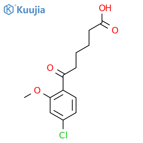 6-(4-Chloro-2-methoxyphenyl)-6-oxohexanoic acid structure