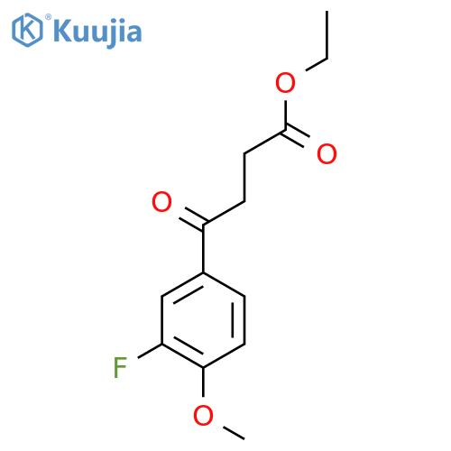 Ethyl 4-(3-fluoro-4-methoxyphenyl)-4-oxobutanoate structure