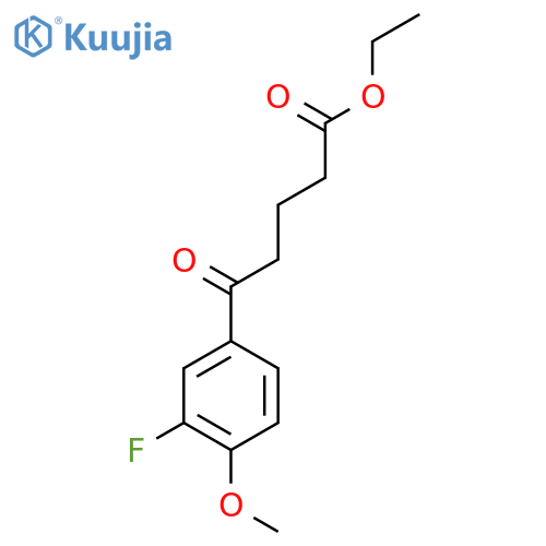 Ethyl 5-(3-fluoro-4-methoxyphenyl)-5-oxovalerate structure