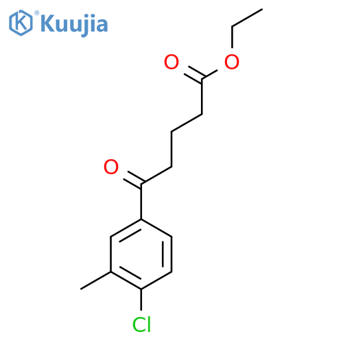 Ethyl 5-(4-chloro-3-methylphenyl)-5-oxovalerate structure