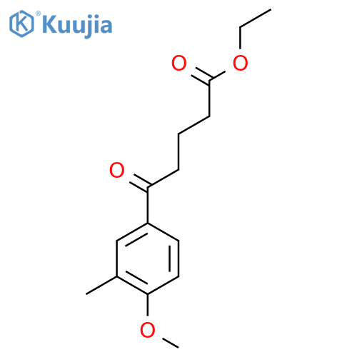 Ethyl 5-(4-methoxy-3-methylphenyl)-5-oxovalerate structure