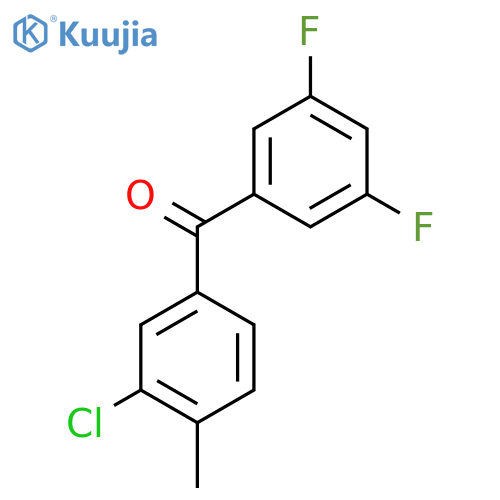 3-Chloro-3',5'-difluoro-4-methylbenzophenone structure