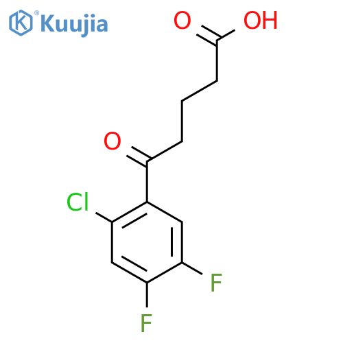 5-(2-Chloro-4,5-difluorophenyl)-5-oxovaleric acid structure