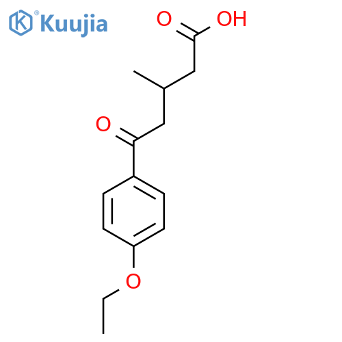 5-(4-Ethoxyphenyl)-3-methyl-5-oxovaleric acid structure