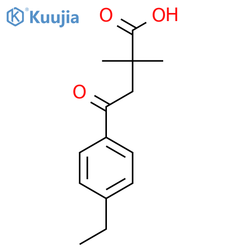 2,2-Dimethyl-4-(4-ethylphenyl)-4-oxobutyric acid structure
