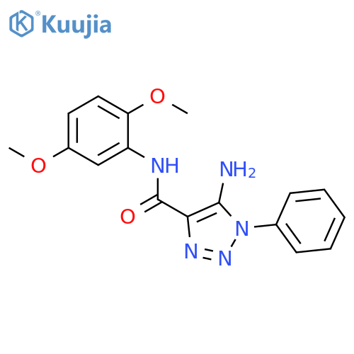 5-amino-N-(2,5-dimethoxyphenyl)-1-phenyl-1H-1,2,3-triazole-4-carboxamide structure