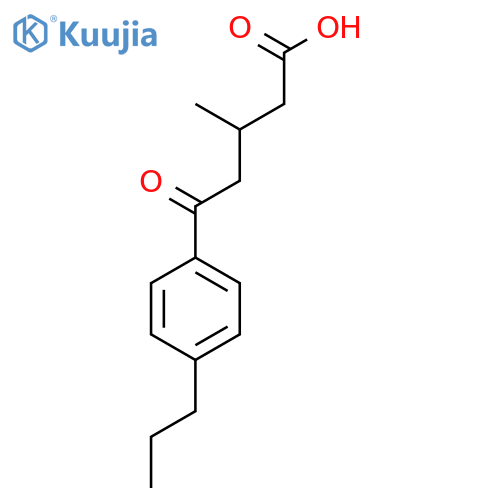 3-Methyl-5-oxo-5-(4-n-propylphenyl)valeric acid structure