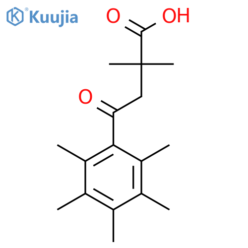 2,2-Dimethyl-4-oxo-4-(2,3,4,5,6-pentamethylphenyl)butyric acid structure