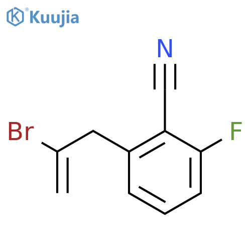2-Bromo-3-(2-cyano-3-fluorophenyl)-1-propene structure