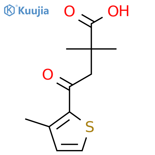 2,2-Dimethyl-4-(3-methyl-2-thienyl)-4-oxobutyric acid structure