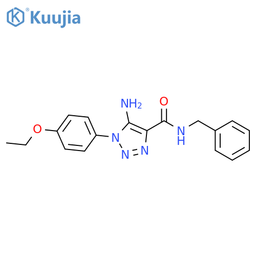 5-amino-N-benzyl-1-(4-ethoxyphenyl)-1H-1,2,3-triazole-4-carboxamide structure