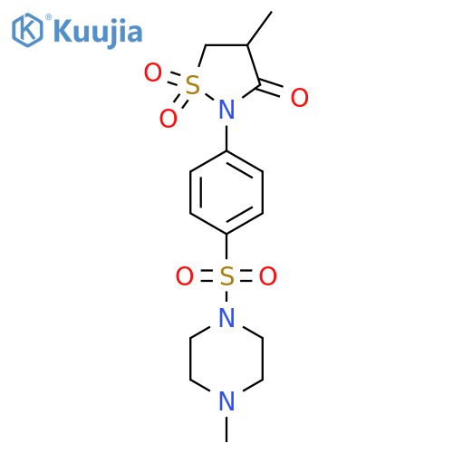 4-methyl-2-{4-(4-methylpiperazin-1-yl)sulfonylphenyl}-1lambda6,2-thiazolidine-1,1,3-trione structure