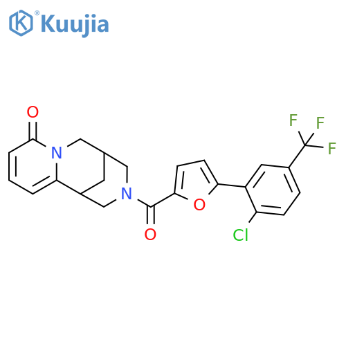 11-{5-2-chloro-5-(trifluoromethyl)phenylfuran-2-carbonyl}-7,11-diazatricyclo7.3.1.0^{2,7}trideca-2,4-dien-6-one structure