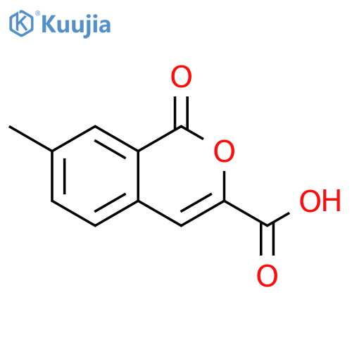1H-2-Benzopyran-3-carboxylic acid, 7-methyl-1-oxo- structure