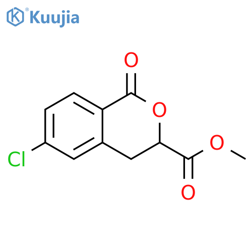 1H-2-Benzopyran-3-carboxylic acid, 6-chloro-3,4-dihydro-1-oxo-, methyl ester structure