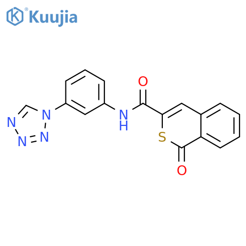 1-oxo-N-3-(1H-1,2,3,4-tetrazol-1-yl)phenyl-1H-isothiochromene-3-carboxamide structure