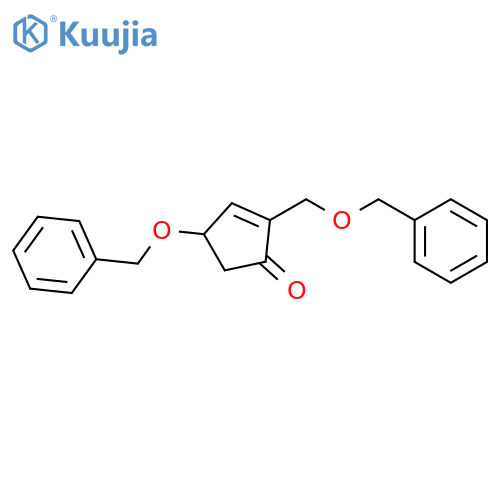 2-Cyclopenten-1-one, 4-(phenylmethoxy)-2-[(phenylmethoxy)methyl]- structure