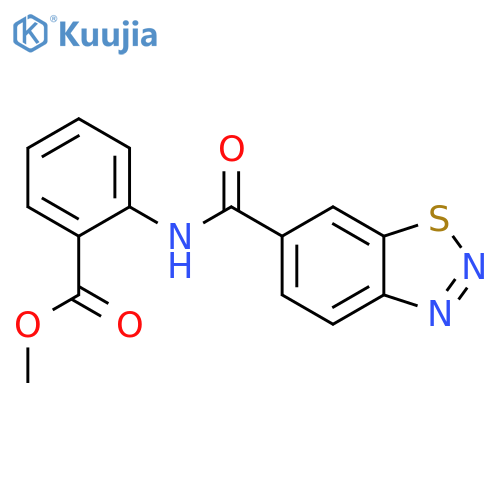 methyl 2-(1,2,3-benzothiadiazole-6-amido)benzoate structure