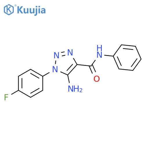 5-amino-1-(4-fluorophenyl)-N-phenyl-1H-1,2,3-triazole-4-carboxamide structure