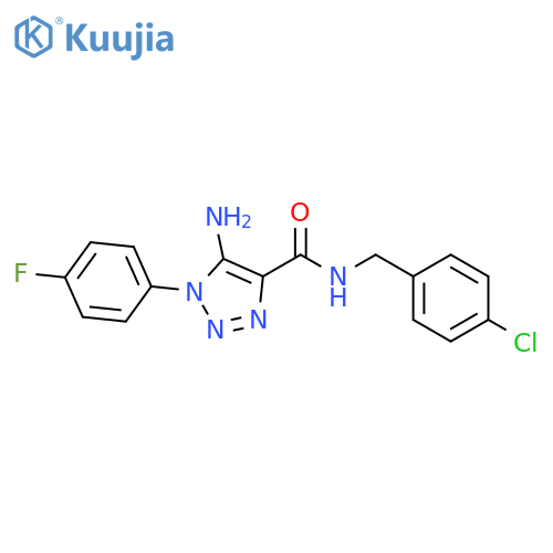 5-amino-N-(4-chlorophenyl)methyl-1-(4-fluorophenyl)-1H-1,2,3-triazole-4-carboxamide structure