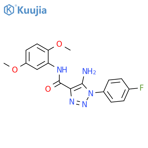 5-amino-N-(2,5-dimethoxyphenyl)-1-(4-fluorophenyl)-1H-1,2,3-triazole-4-carboxamide structure
