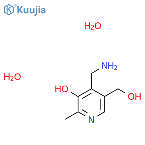 3-Pyridinemethanol, 4-(aminomethyl)-5-hydroxy-6-methyl-, dihydrate structure