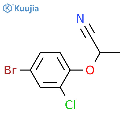 2-(4-bromo-2-chlorophenoxy)propanenitrile structure