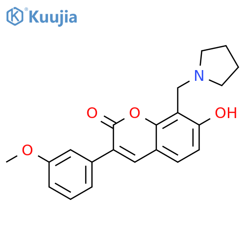 7-hydroxy-3-(3-methoxyphenyl)-8-(pyrrolidin-1-yl)methyl-2H-chromen-2-one structure