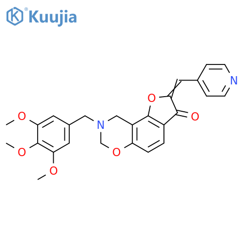 (4Z)-4-(pyridin-4-yl)methylidene-12-(3,4,5-trimethoxyphenyl)methyl-3,10-dioxa-12-azatricyclo7.4.0.0^{2,6}trideca-1,6,8-trien-5-one structure