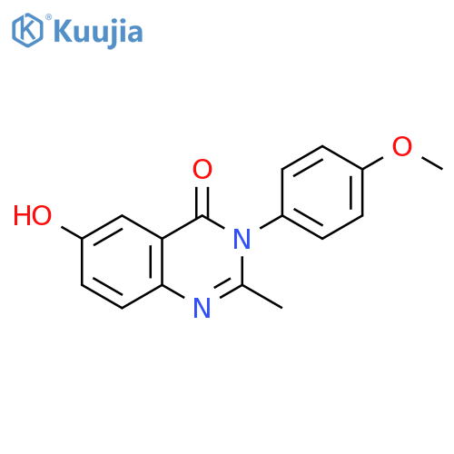 6-hydroxy-3-(4-methoxyphenyl)-2-methylquinazolin-4-one structure