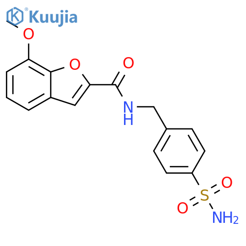 7-methoxy-N-(4-sulfamoylphenyl)methyl-1-benzofuran-2-carboxamide structure