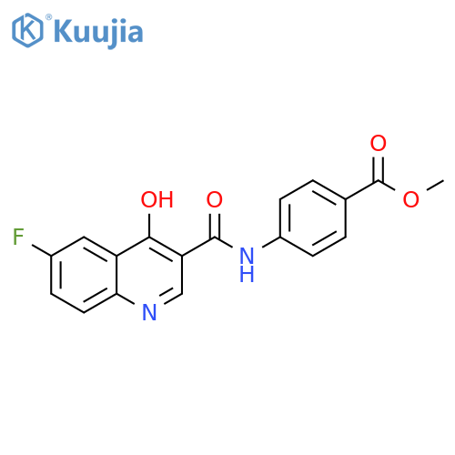 methyl 4-(6-fluoro-4-hydroxyquinoline-3-amido)benzoate structure