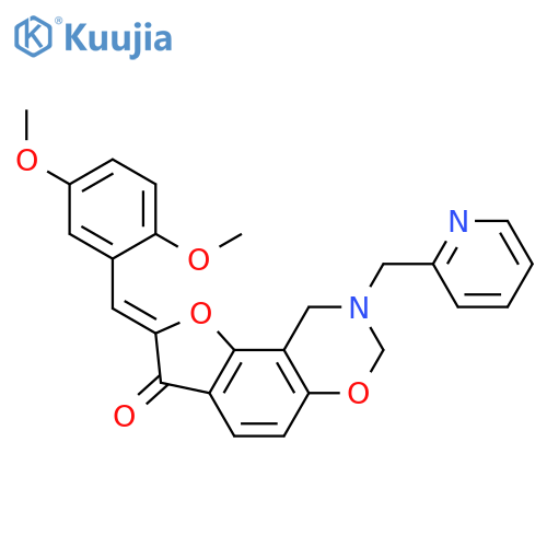 (4Z)-4-(2,5-dimethoxyphenyl)methylidene-12-(pyridin-2-yl)methyl-3,10-dioxa-12-azatricyclo7.4.0.0^{2,6}trideca-1,6,8-trien-5-one structure