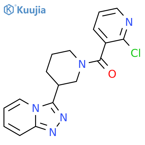 2-Chloro-3-(3-{[1,2,4]triazolo[4,3-a]pyridin-3-yl}piperidine-1-carbonyl)pyridine structure