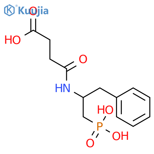 Butanoic acid, 4-oxo-4-[[1-(phenylmethyl)-2-phosphonoethyl]amino]- structure
