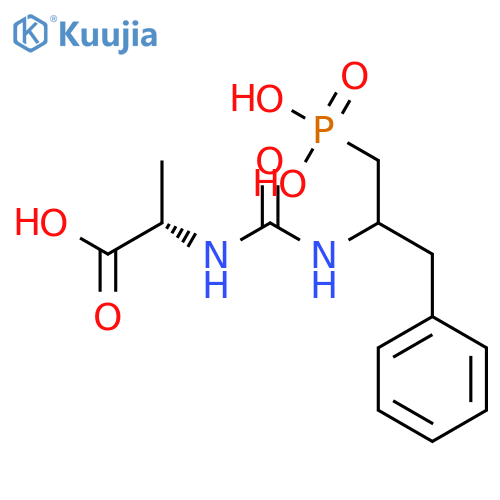 L-Alanine, N-[[[1-(phenylmethyl)-2-phosphonoethyl]amino]carbonyl]- structure