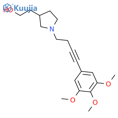 3-Pyrrolidineethanol, 1-[4-(3,4,5-trimethoxyphenyl)-3-butynyl]- structure