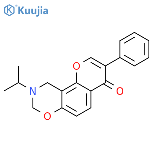 3-phenyl-9-(propan-2-yl)-4H,8H,9H,10H-chromeno8,7-e1,3oxazin-4-one structure